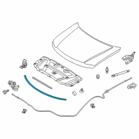 OEM 2022 Infiniti QX80 Seal-Hood Front Diagram - 65820-6GW0A