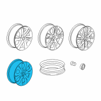 OEM 2019 Buick Enclave Wheel, Alloy Diagram - 84036542