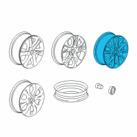 OEM 2020 Buick Enclave Wheel, Alloy Diagram - 84181177