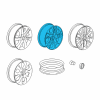 OEM 2019 Buick Enclave Wheel, Alloy Diagram - 23362365