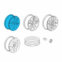 OEM 2018 Buick Enclave Wheel, Alloy Diagram - 23165674