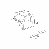 OEM 2009 Chevrolet Colorado Body Side Molding Diagram - 15249522