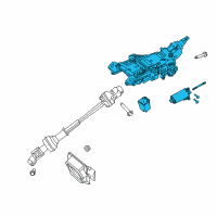 OEM 2015 Ford Police Interceptor Utility Column Assembly Diagram - DB5Z-3C529-R