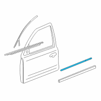 OEM 2008 Ford Taurus Side Molding Diagram - 5G1Z-5420878-DAPTM