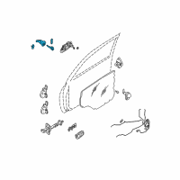 OEM 2001 Kia Spectra Front Door-Lock Cylinder, Right Diagram - 0K2A176910A