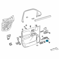 OEM Switch Asm-Outside Rear View Mirror Remote Control Block Crb*Black Carbon Diagram - 23154702