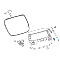 OEM 2017 Toyota Corolla iM Lift Cylinder Lower Bracket Diagram - 68947-12050