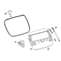 OEM 2017 Toyota Corolla iM Lift Cylinder Upper Bracket Diagram - 68945-12050