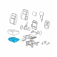 OEM Saturn Relay Pad Asm, Rear Seat Cushion Diagram - 88896638