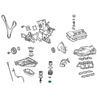 OEM Lexus ES300h Plug, Oil Filter Drain Diagram - 15643-31050