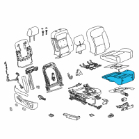 OEM 2015 Chevrolet Tahoe Seat Cushion Pad Diagram - 84960653