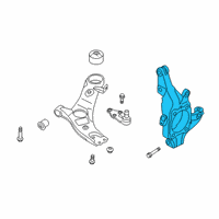 OEM Hyundai Santa Fe Knuckle-Front Axle, LH Diagram - 51710-S1000