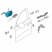 OEM 2015 Infiniti QX60 Front Door Lock & Remote Control Assembly, Left Diagram - 80501-3JA0B