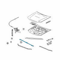 OEM Chevrolet Colorado Rod Asm-Hood Hold Open Diagram - 25979871