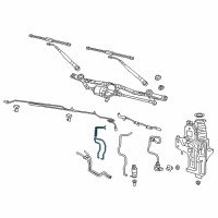 OEM 2022 Jeep Wrangler Windshield Washer Tube Diagram - 68382730AA