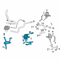 OEM Lexus GX470 Pump Assy, Air Diagram - 17600-0F010