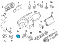 OEM 2014 Infiniti QX80 Main Power Window Switch Assembly Diagram - 25268-1LA0A