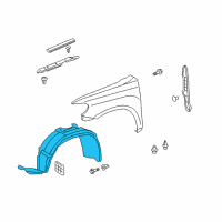 Genuine Toyota Highlander Fender Liner diagram