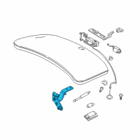 OEM 2002 BMW Z8 Left Trunk Lid Hinge Diagram - 41-62-8-234-251