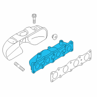 OEM Hyundai Genesis Coupe Exhaust Manifold Assembly Diagram - 28510-2C400