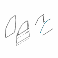 OEM 2007 BMW X5 Gasket, Door Joint, Door Front Top L. Diagram - 51-76-7-208-583