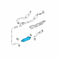 OEM 2009 Dodge Ram 1500 Exhaust Muffler Diagram - 52122529AC