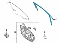 OEM 2021 Ford Bronco Sport RUN - DOOR GLASS Diagram - M1PZ-7821596-A