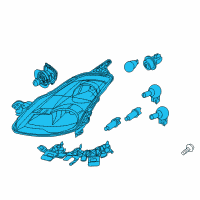 OEM 2012 Nissan Altima Passenger Side Headlight Assembly Diagram - 26010-ZX20A