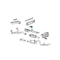 OEM Ford F-350 Super Duty Exhaust Shield Bracket Diagram - 6C3Z-5A242-JB