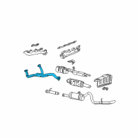 OEM 1999 Ford F-250 Exhaust Straight Pipe Diagram - F81Z5246BA
