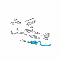 OEM 1999 Ford F-250 Muffler Diagram - YC3Z-5230-DA
