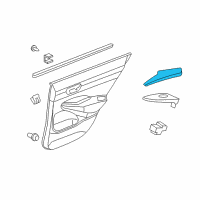 OEM 2008 Honda Civic Armrest, Left Rear Door Lining (Pearl Ivory) Diagram - 83780-SNC-A01ZB