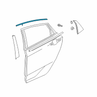 OEM 2021 Honda Civic Molding Assy., L. RR. Door Sash Diagram - 72965-TGG-A11