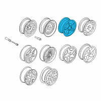 OEM 2001 BMW Z3 Light Alloy Rim, Chromium-Plated Diagram - 36-11-1-092-230