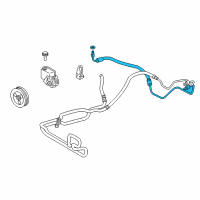 OEM 2003 Pontiac Bonneville Hose Asm- P/S Gear Inlet *Red Diagram - 26079288
