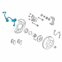 OEM 2013 Toyota Highlander ABS Sensor Wire Diagram - 89543-48040