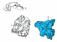 OEM 2021 Jeep Grand Cherokee L Bracket-Engine Mount Diagram - 68375850AA