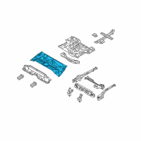 OEM Kia Rio Panel Assembly-Rear Floor Diagram - 655101G300