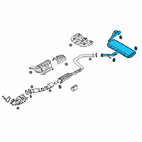 OEM 2019 Hyundai Elantra Rear Muffler Assembly Diagram - 28710-F2970