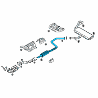 OEM 2018 Hyundai Elantra Center Muffler Assembly Diagram - 28650-F2960