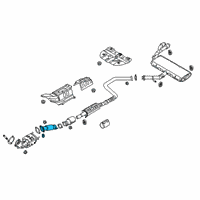OEM Hyundai Elantra GT Front Muffler Assembly Diagram - 28610-F2910