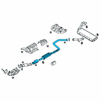 OEM Hyundai Elantra Center Muffler Complete Diagram - 28600-F2960