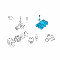OEM 2010 BMW M6 Thermostat Housing Diagram - 11-53-7-834-271