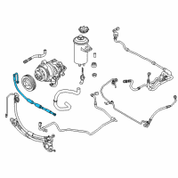 OEM 2010 BMW X5 Power Steering Pressure Hose Diagram - 32-41-6-787-707