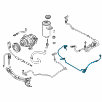 OEM 2010 BMW X5 Power Steering Pressure Hose Diagram - 32-41-6-787-708