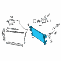 OEM Jeep Compass Engine Cooling Radiator Diagram - 68273401AA