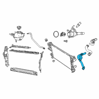 OEM Jeep Compass Hose-Radiator Outlet Diagram - 68249896AC