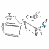 OEM 2022 Jeep Compass Hose-Radiator Inlet Diagram - 68297844AC