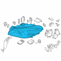 OEM 2013 BMW ActiveHybrid 5 Right Headlight Assembly Led Adaptive Diagram - 63-11-7-352-486