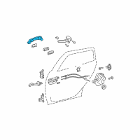 OEM 2006 Toyota Solara Handle, Outside Diagram - 69211-AA020-E0